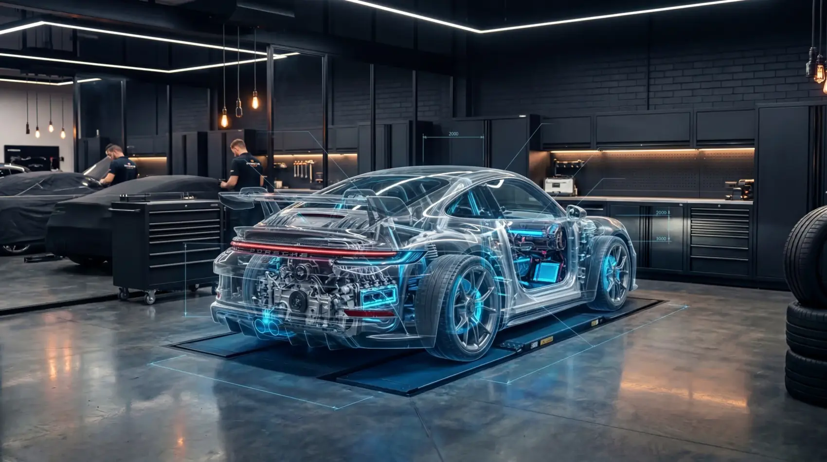 Advanced vehicle diagnostic scan — engine components view